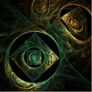 Magical Vibrations Abstract Fractal Art Design Cutout