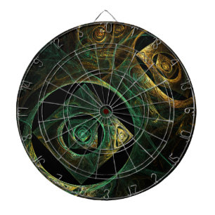 Magical Vibrations Abstract Fractal Art Design Dartboard