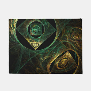 Magical Vibrations Abstract Fractal Art Design Doormat