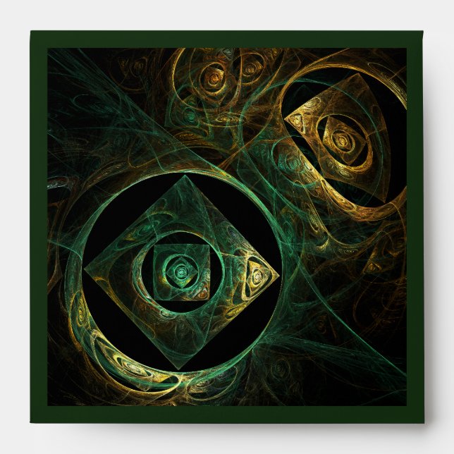 Magical Vibrations Abstract Fractal Art Design Envelope (Front)