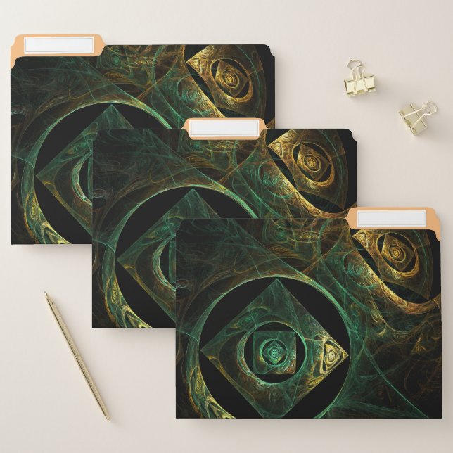 Magical Vibrations Abstract Fractal Art Design File Folder (Set)