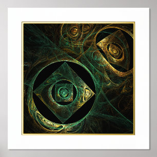 Magical Vibrations Abstract Fractal Art Design Foil Prints