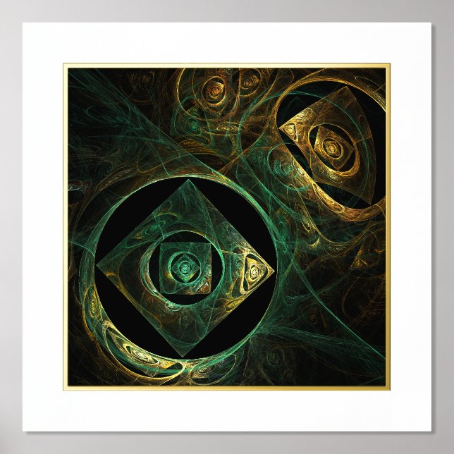 Magical Vibrations Abstract Fractal Art Design Foil Prints (Front)