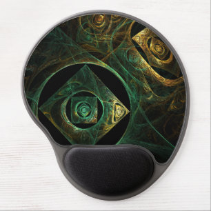 Magical Vibrations Abstract Fractal Art Design Gel Mouse Pad