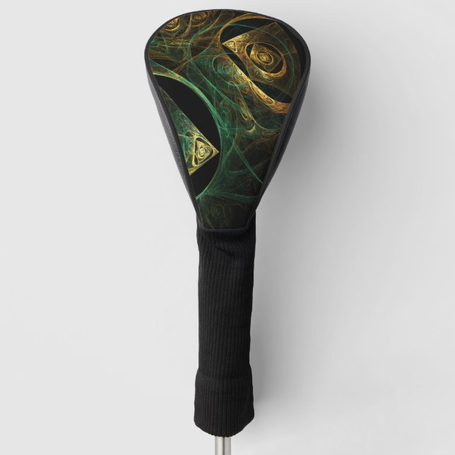 Magical Vibrations Abstract Fractal Art Design Golf Head Cover (Front)