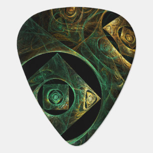 Magical Vibrations Abstract Fractal Art Design Guitar Pick