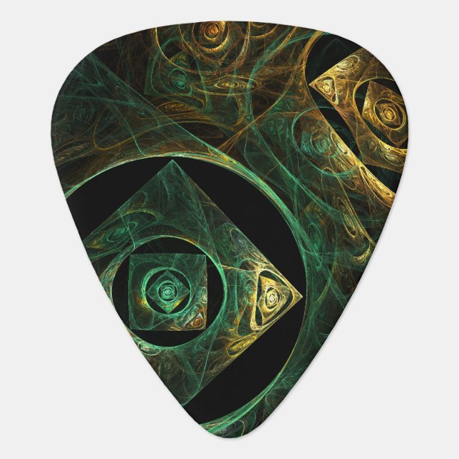 Magical Vibrations Abstract Fractal Art Design Guitar Pick (Front)