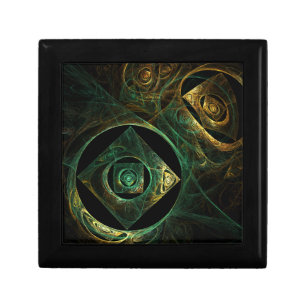 Magical Vibrations Abstract Fractal Art Design Keepsake Box