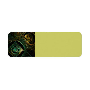 Magical Vibrations Abstract Fractal Art Design Label