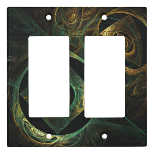 Magical Vibrations Abstract Fractal Art Design Light Switch Cover