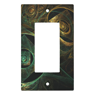 Magical Vibrations Abstract Fractal Art Design Light Switch Cover