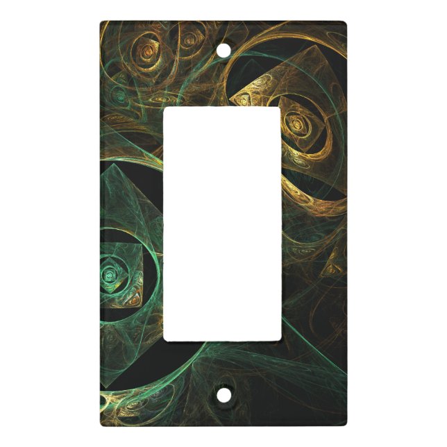 Magical Vibrations Abstract Fractal Art Design Light Switch Cover (Front)