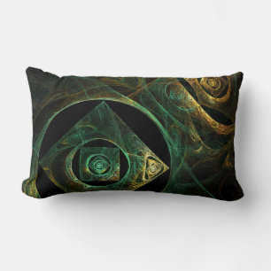 Magical Vibrations Abstract Fractal Art Design Lumbar Pillow