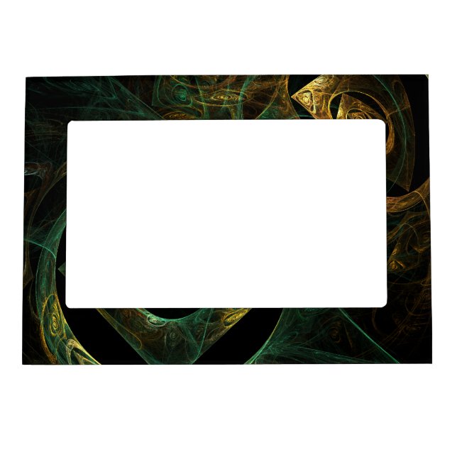 Magical Vibrations Abstract Fractal Art Design Magnetic Frame (Front)
