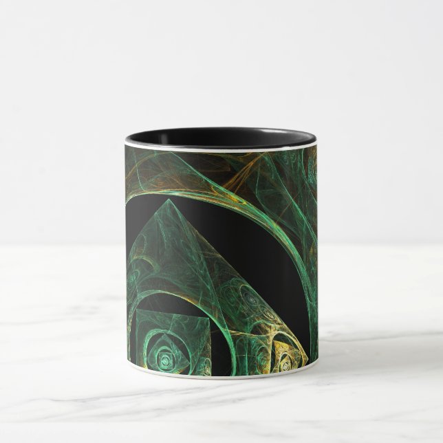 Magical Vibrations Abstract Fractal Art Design Mug (Center)