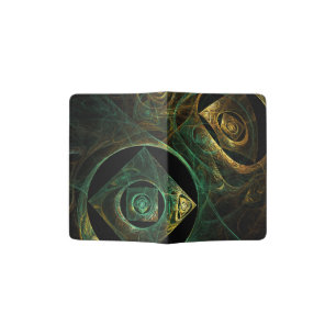Magical Vibrations Abstract Fractal Art Design Passport Holder