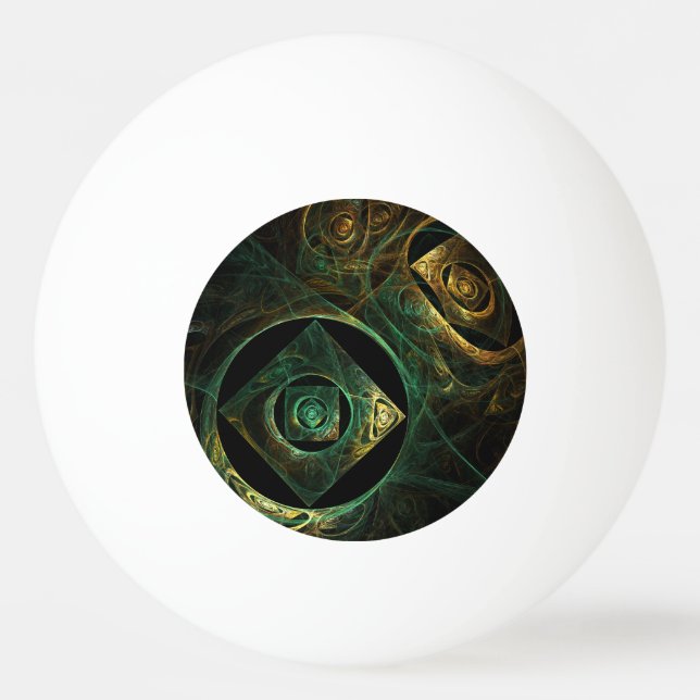 Magical Vibrations Abstract Fractal Art Design Ping Pong Ball (Front)