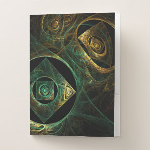 Magical Vibrations Abstract Fractal Art Design Pocket Folder