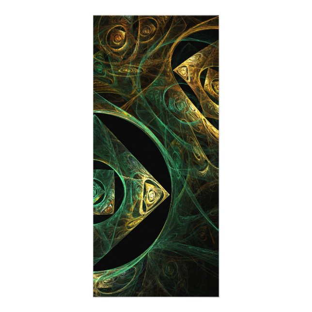 Magical Vibrations Abstract Fractal Art Design Rack Card (Front)