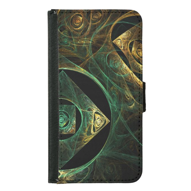 Magical Vibrations Abstract Fractal Art Design Samsung Galaxy Wallet Case (Front)