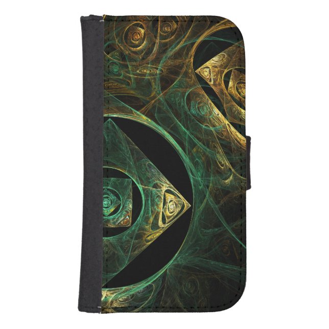 Magical Vibrations Abstract Fractal Art Design Samsung Galaxy Wallet Case (Front)