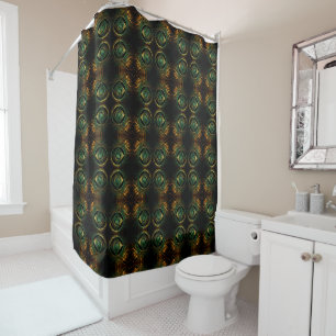 Magical Vibrations Abstract Fractal Art Design Shower Curtain