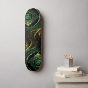 Magical Vibrations Abstract Fractal Art Design Skateboard