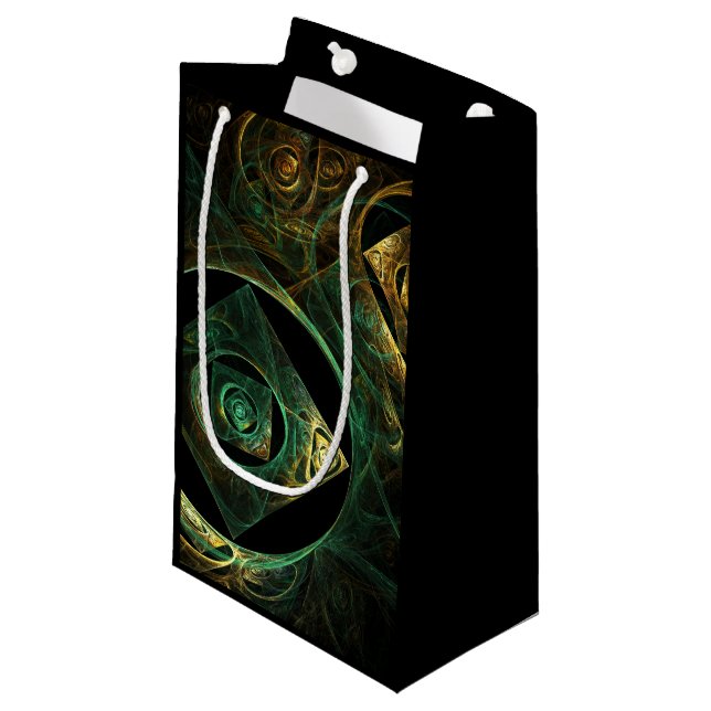 Magical Vibrations Abstract Fractal Art Design Small Gift Bag (Front Angled)