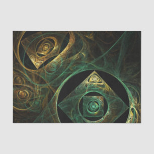 Magical Vibrations Abstract Fractal Art Design Tissue Paper