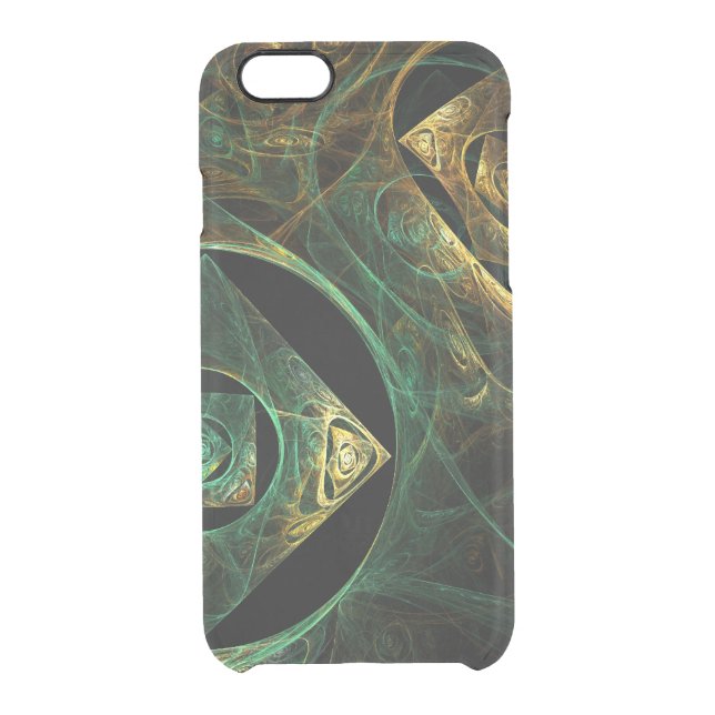 Magical Vibrations Abstract Fractal Art Design Uncommon iPhone Case (Back)
