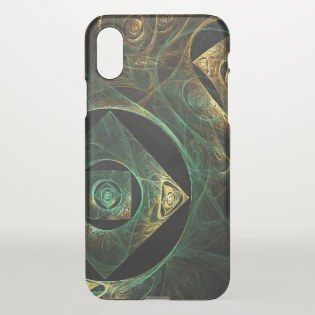 Magical Vibrations Abstract Fractal Art Design Uncommon iPhone Case (Back)
