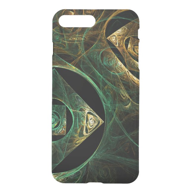 Magical Vibrations Abstract Fractal Art Design Uncommon iPhone Case (Back)