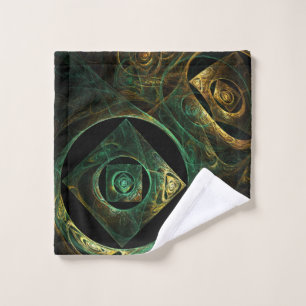 Magical Vibrations Abstract Fractal Art Design Wash Cloth