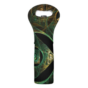 Magical Vibrations Abstract Fractal Art Design Wine Bag