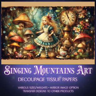 Magical Victorian Alice Fairytale Tissue Paper