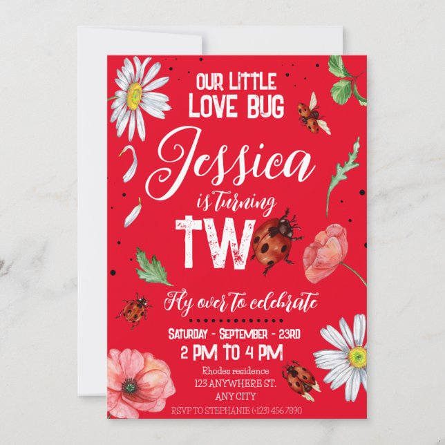 Magical Watercolor Cute Birthday Girl  Invitation (Front)