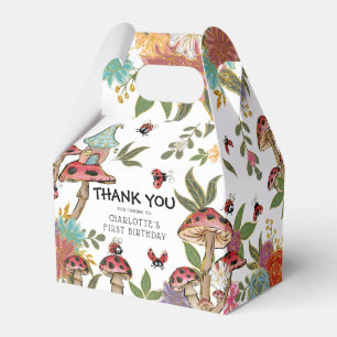 Magical Watercolor Cute Ladybug Girls Birthday Favor Boxes