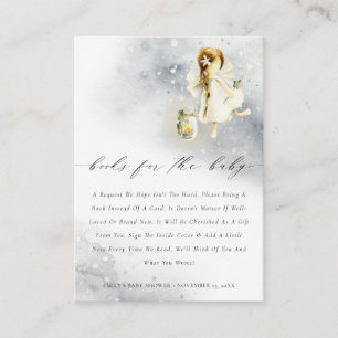 Magical Watercolor Fairy Books For Baby Shower Enclosure Card