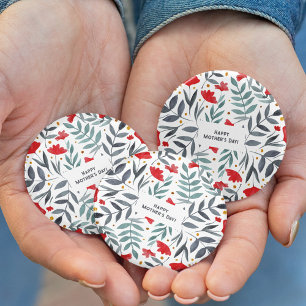 Magical Watercolor Garden Mother's Day Button