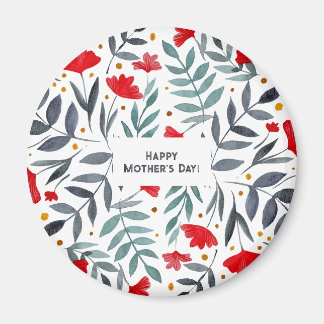 Magical Watercolor Garden Mother's Day Magnet (Front)