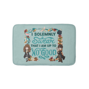 Magical Watercolor "I Solemnly Swear" Bath Mat