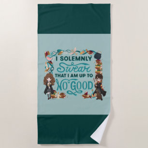 Magical Watercolor "I Solemnly Swear" Beach Towel