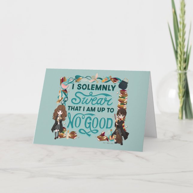 Magical Watercolor "I Solemnly Swear" Card (Front)