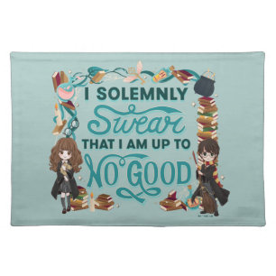 Magical Watercolor "I Solemnly Swear" Cloth Placemat
