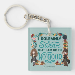 Magical Watercolor "I Solemnly Swear" Keychain