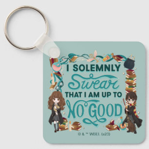 Magical Watercolor "I Solemnly Swear" Keychain
