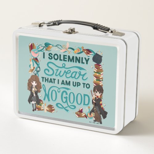 Magical Watercolor I Solemnly Swear Metal Lunch Box