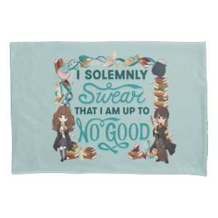 Magical Watercolor "I Solemnly Swear" Pillow Case
