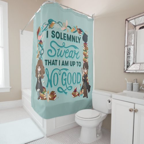 Magical Watercolor I Solemnly Swear Shower Curtain