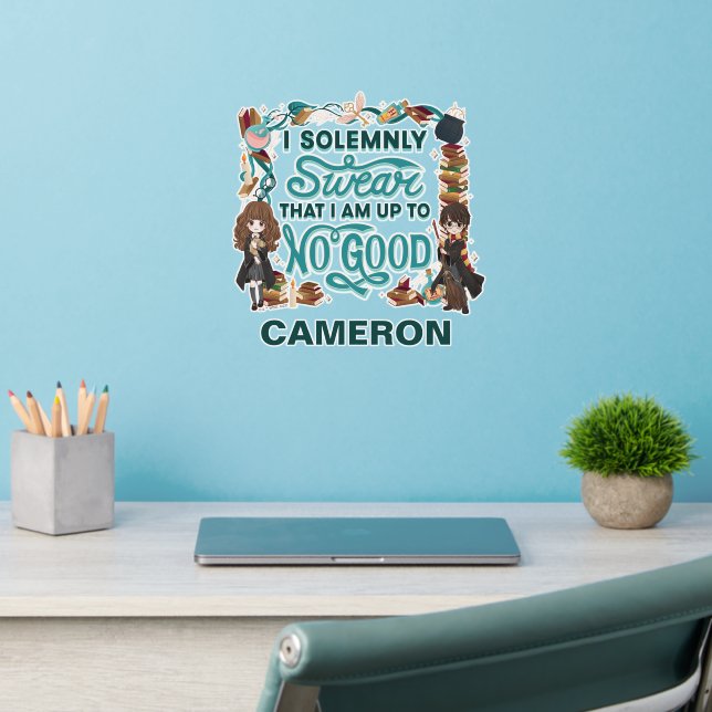 Magical Watercolor "I Solemnly Swear" Wall Decal (Home Office 2)